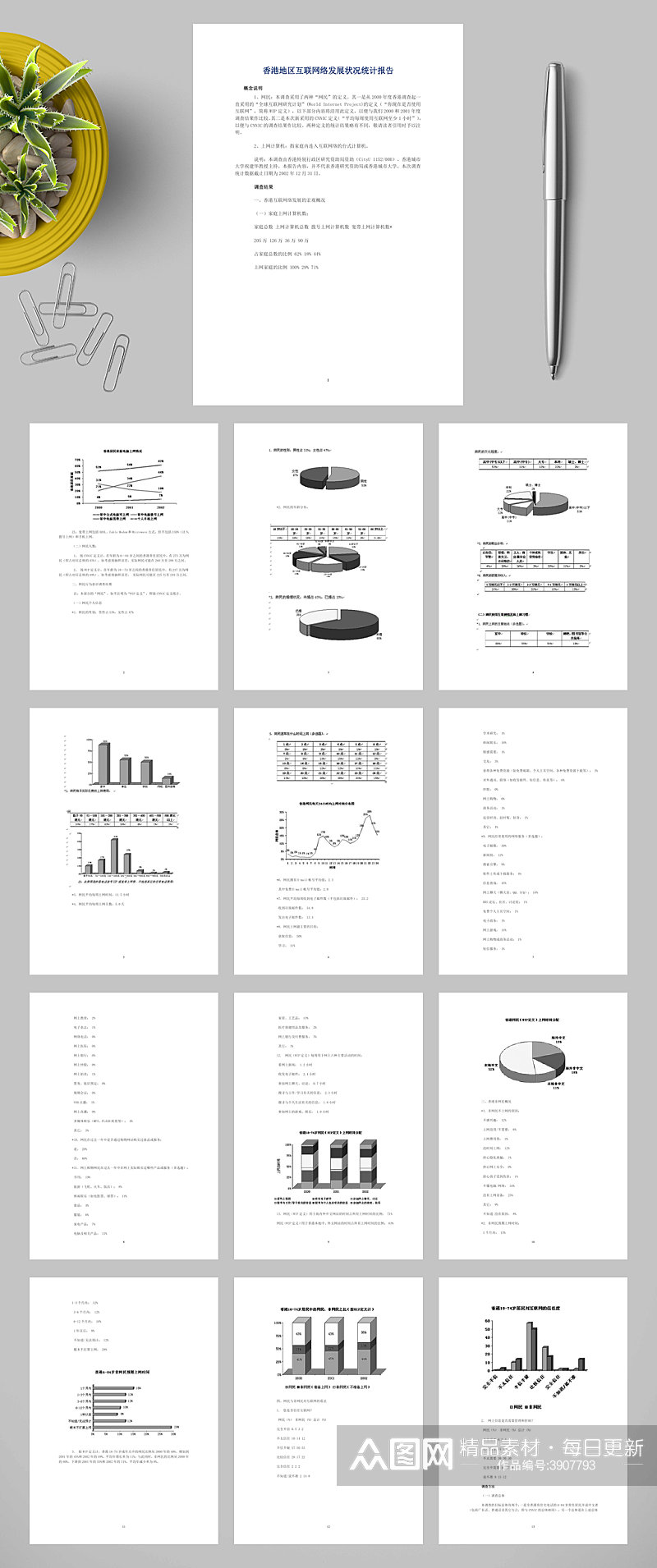 香港地区互联网络发展状况统计报告WORD素材