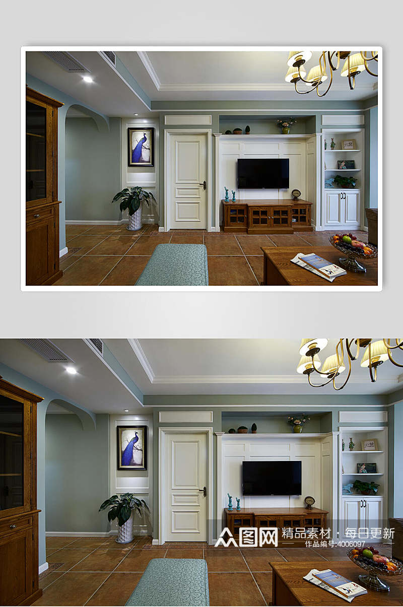 电视大门壁画高端创意客厅设计图片素材