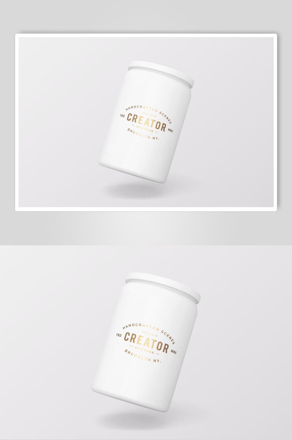 简约卡片文字LOGO展示样机素材