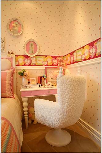 椅子粉色桌子创意新古典二居室图片