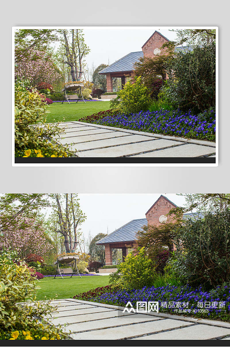 小径独墅湖低密度生态别墅景观设计图片素材