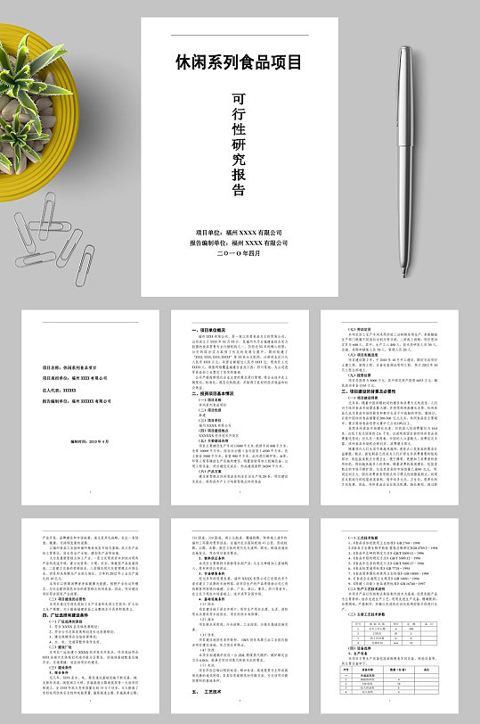 休闲系列食品项目可行性报告WORD-众图网