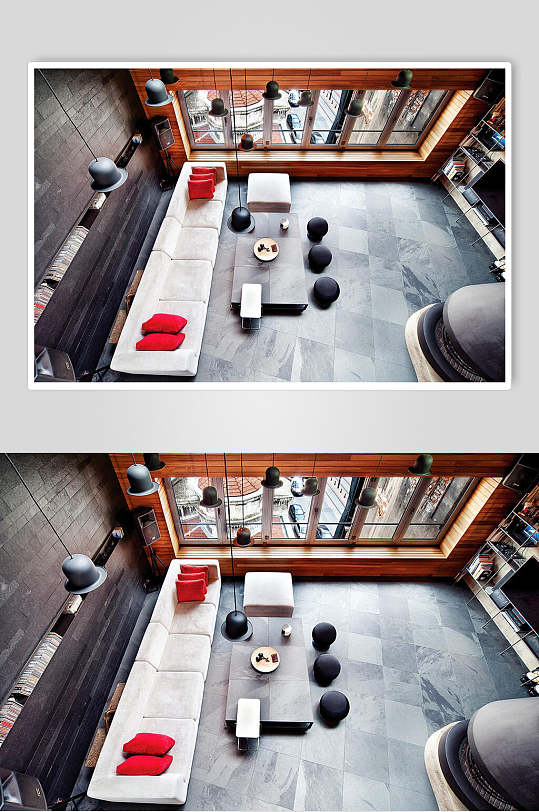 俯视复式客厅跃层室内设计图片