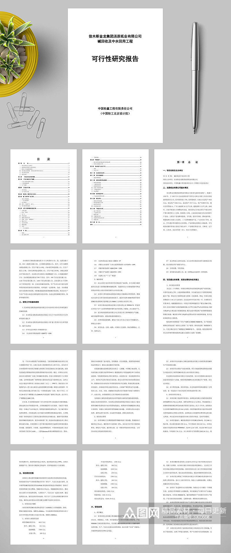 碱回收及中水回用工程可行性报告WORD素材