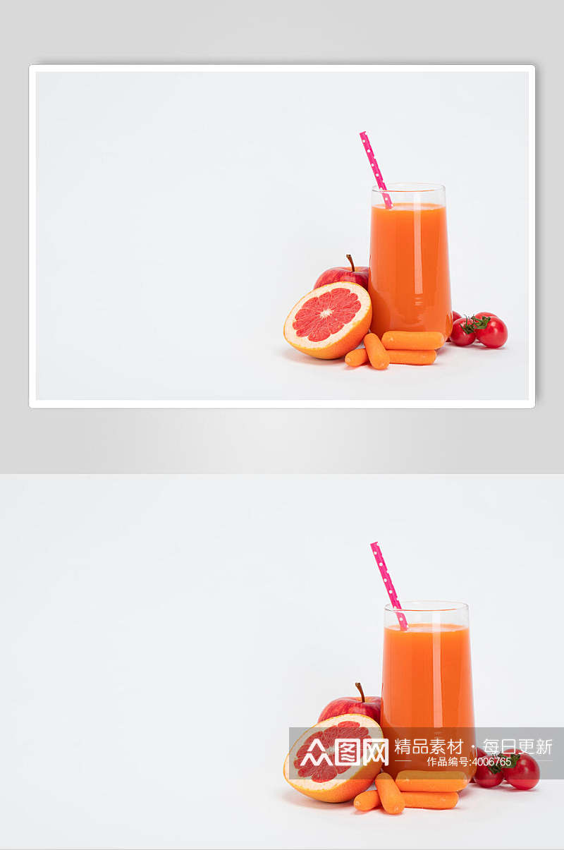 红色血橙奶茶果汁图片素材