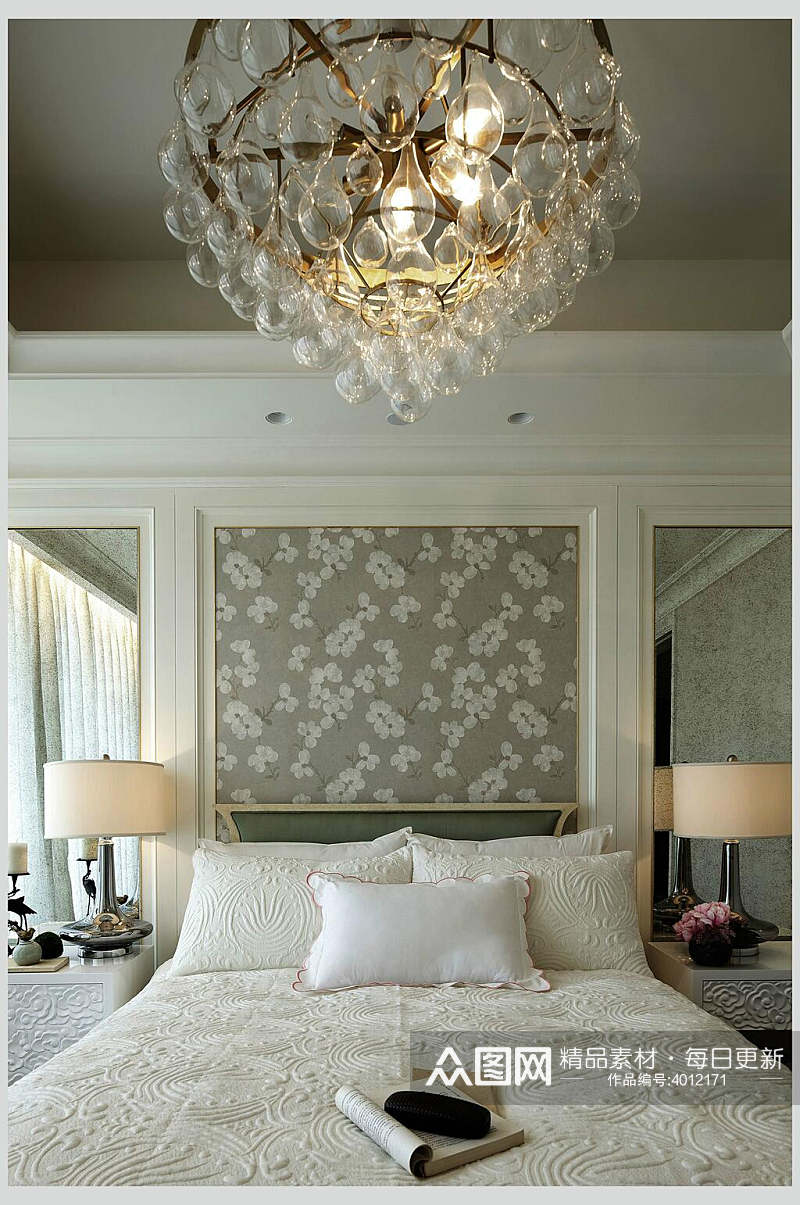 高端个性枕头壁纸法式风格别墅图片素材