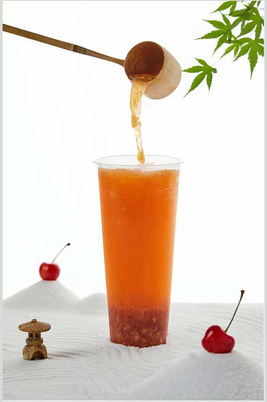 樱桃奶茶果汁图片