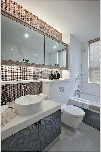 浴室大气创意镜子洗手间设计图片