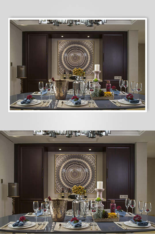 复古餐厅装修图片-众图网