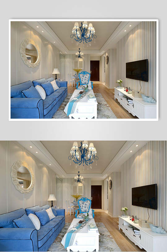 沙发抱枕高端创意电视客厅设计图片