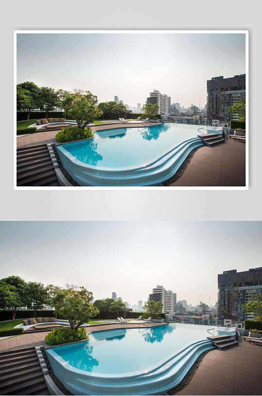 露天泳池露台设计图片