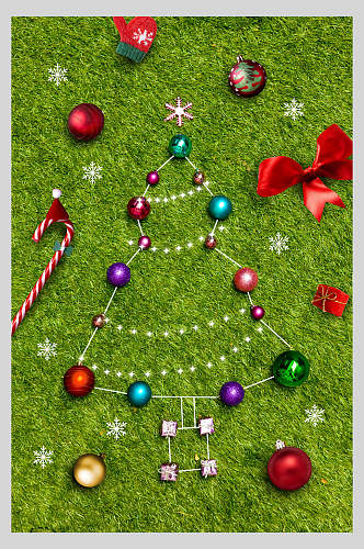 绿草地圣诞创意海报