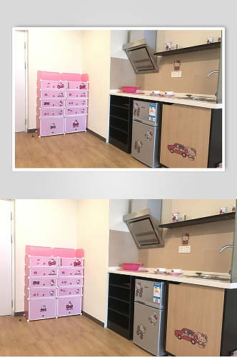 粉色鞋柜迷你公寓图片