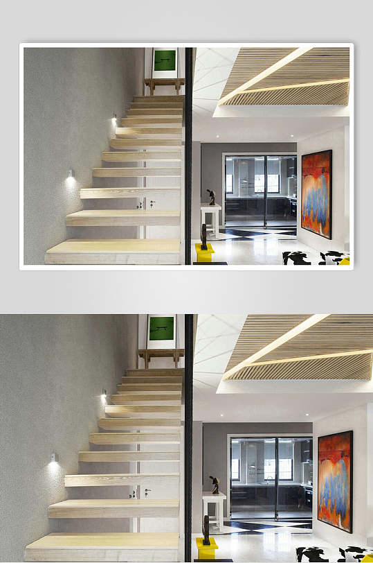 客厅楼梯走廊复式跃层室内设计图片