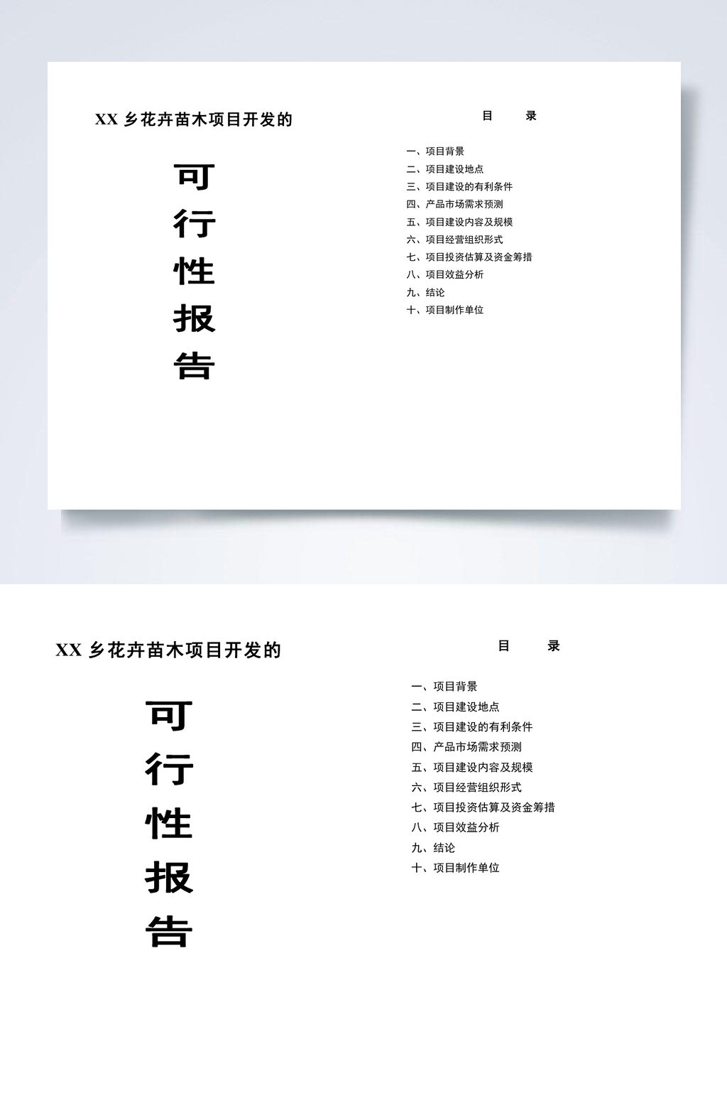 XX花卉苗木项目开发的可行性报告WORD素材