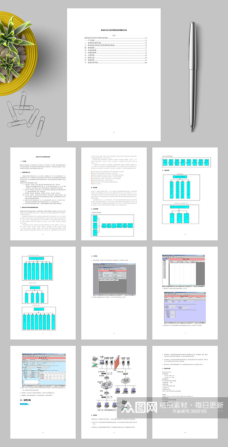 农村合作医疗管理信息系统解决方案WORD素材