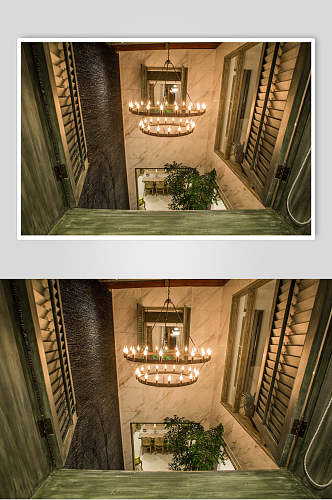 时尚蜡烛窗台复式跃层室内设计图片