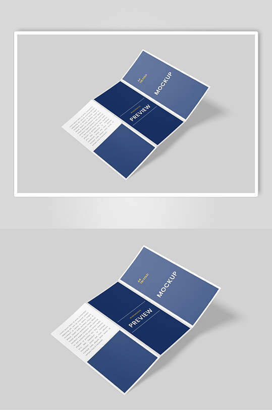 长方形英文字母三折小册子样机