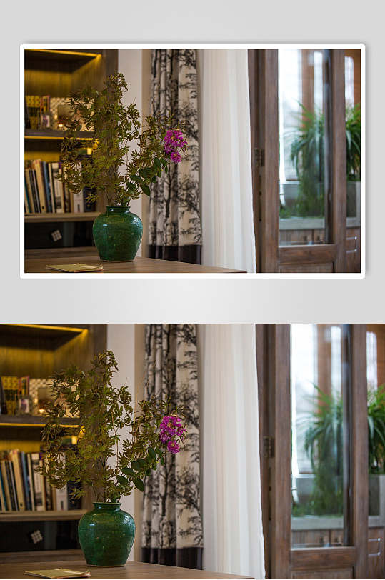 花瓶书架简约复式跃层室内设计图片