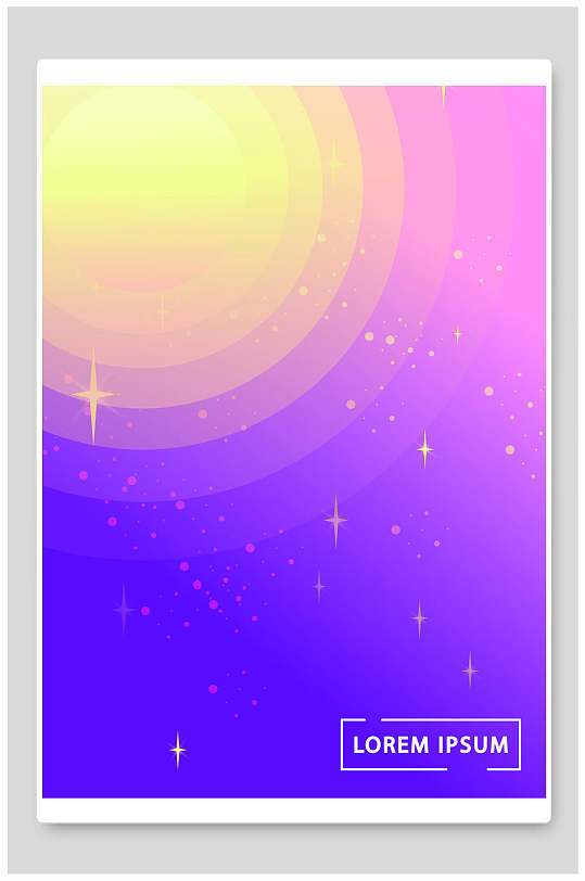 星空渐变星球宇宙插画矢量背景-众图网