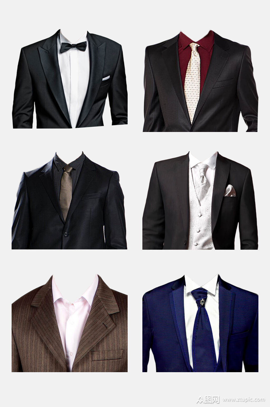 经典男士正装半身照正装照免抠素材模板下载-编号3963502-众图网