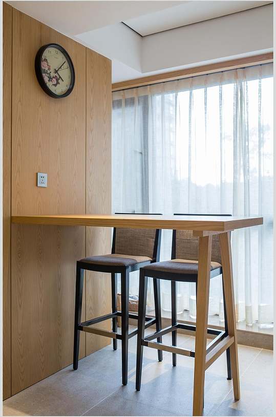 木质柜时钟新中式二居室图片