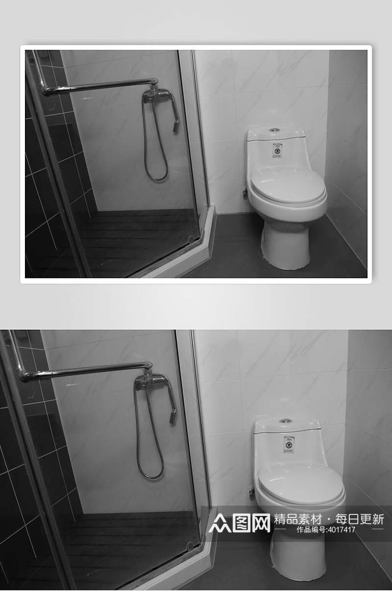 白色马桶迷你公寓图片素材
