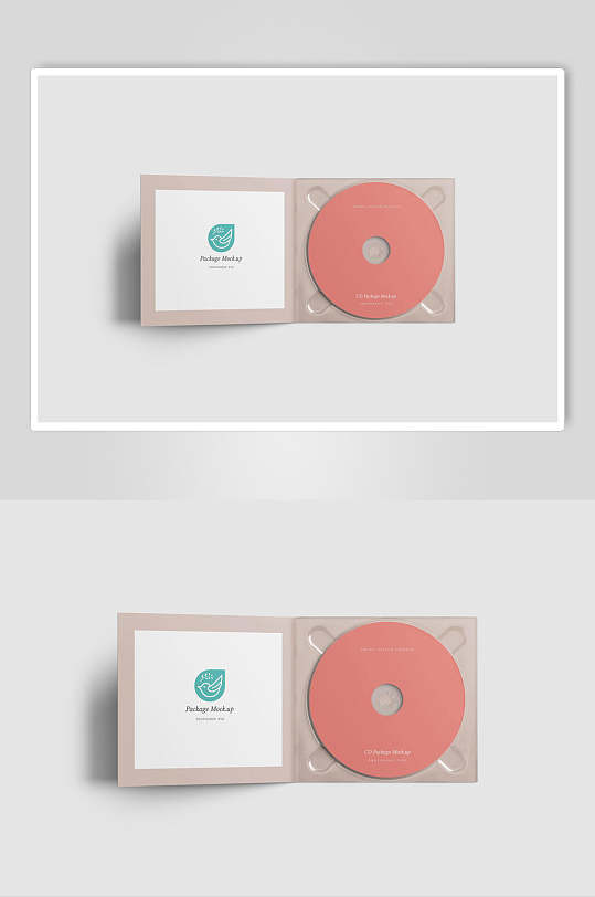 光盘圆圈正视图cd包装贴图样机
