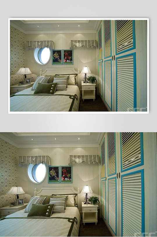 白色浪漫别墅独栋家装卧室图片