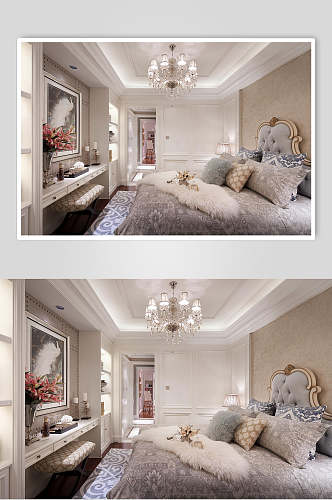 欧式卧室舒适复式跃层室内设计图片
