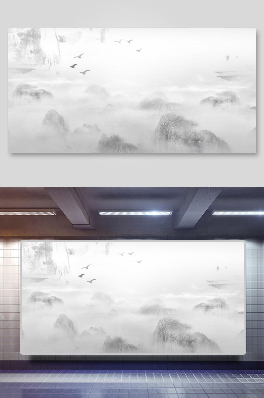 古风古典中国风水墨banner背景素材
