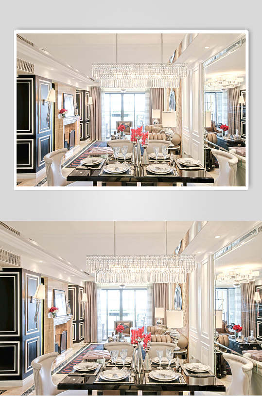 现代大气时尚餐桌欧式简欧两居室图片