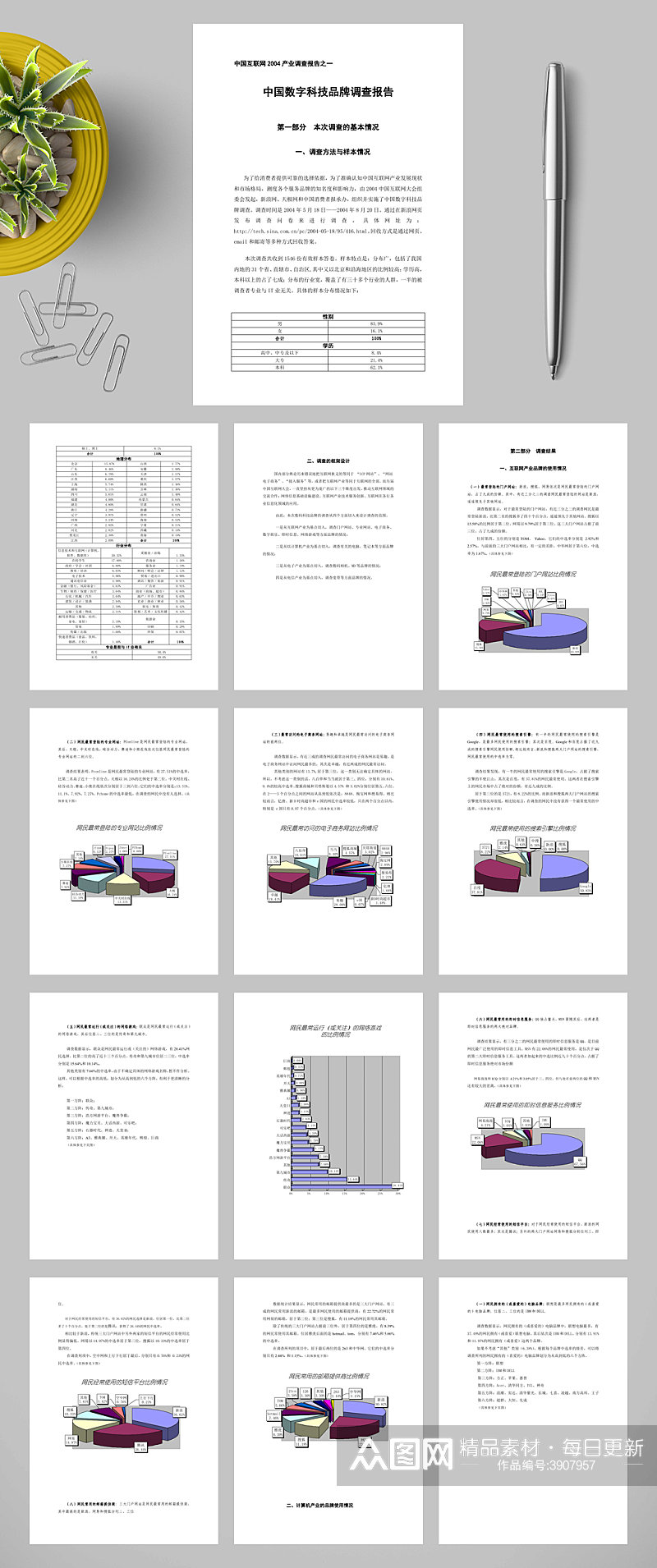 中国数字科技品牌调查报告中国互联网产业调查报告之一WORD素材