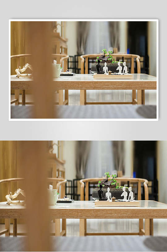 椅子桌子创意高端新中式二居室图片