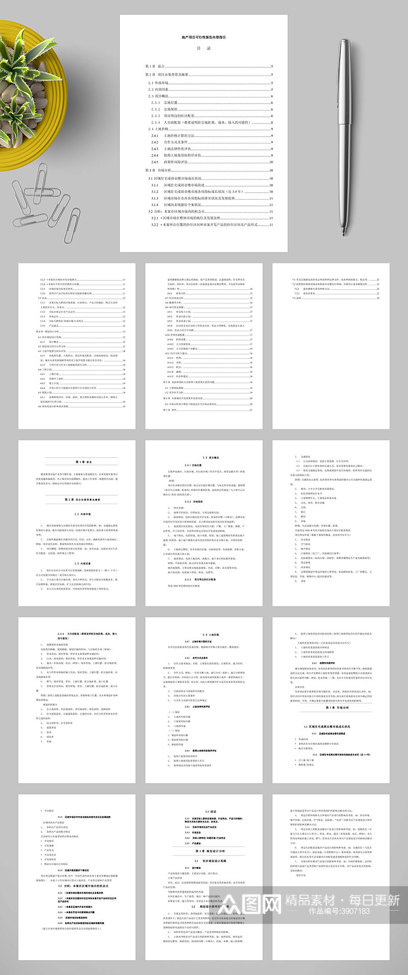地产项目可行性报告内容指引WORD素材