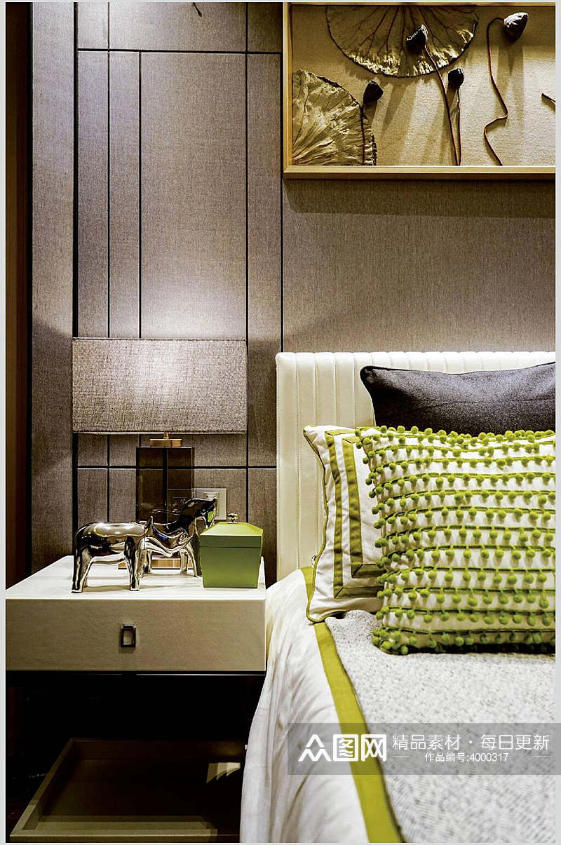 混搭现代简约卧室复式跃层室内设计图片素材