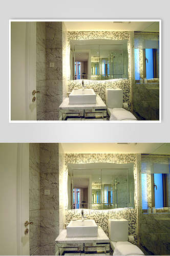 个性大气水池镜子复古装修设计图片