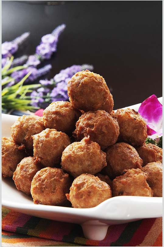 马蹄丸子高清摄影照片