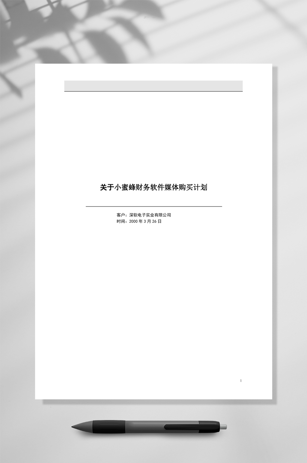 关于金太阳教育软件媒体买计划WORD素材