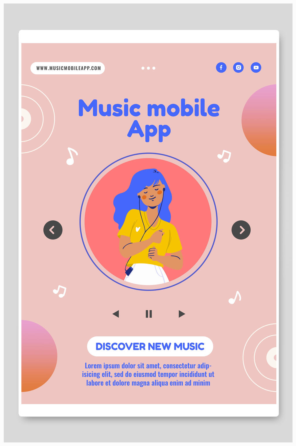 女生音乐海报素材