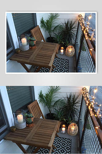 简约植物创意高端居家阳台设计图片