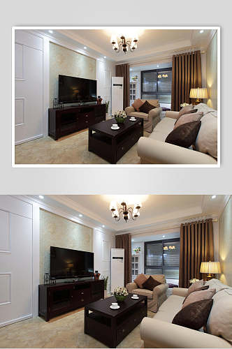 沙发抱枕高端创意电视客厅设计图片