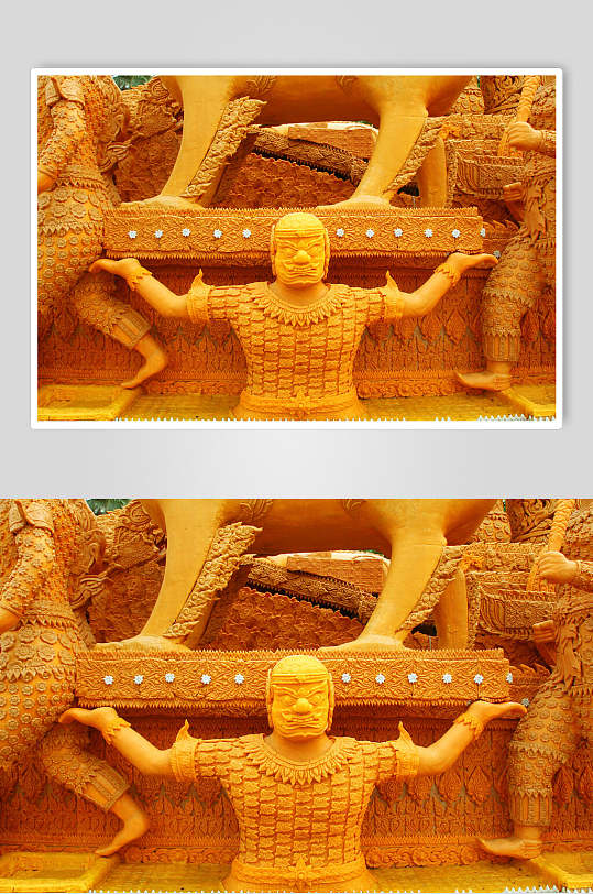 红金雕刻大气创意时尚泰国旅游图片