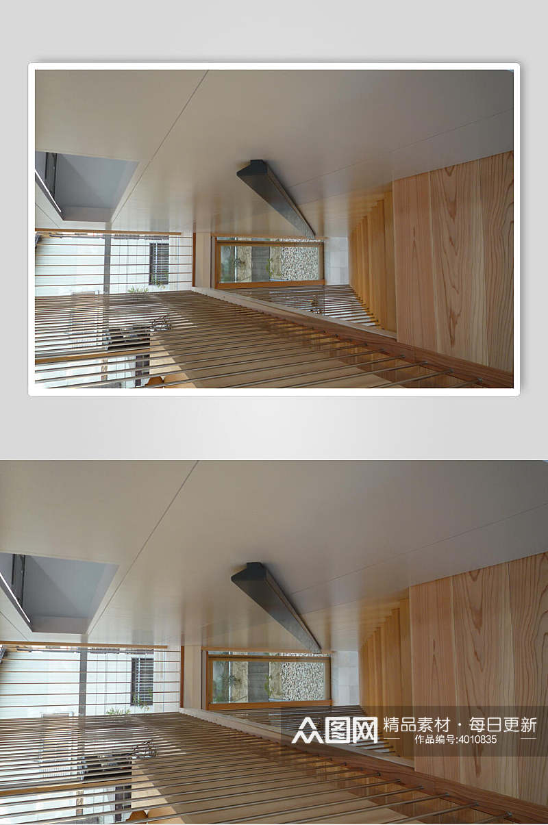 简雅大气木纹日式独栋别墅图片素材