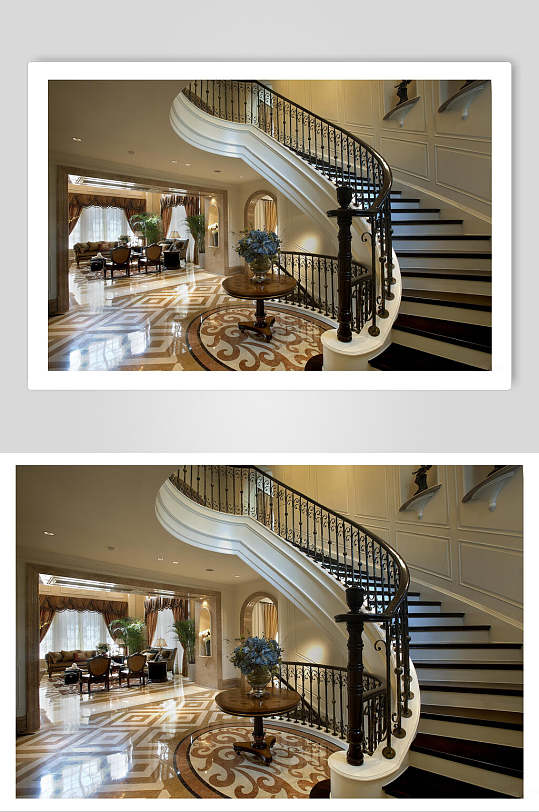 个性大气楼梯花束复古装修设计图片