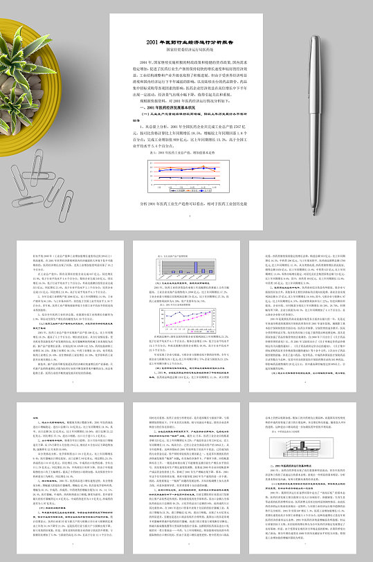 医药行业经济运行分析报告WORD