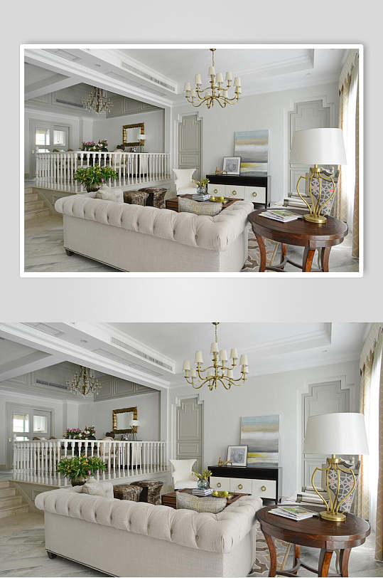 白色pi沙发客厅设计图片