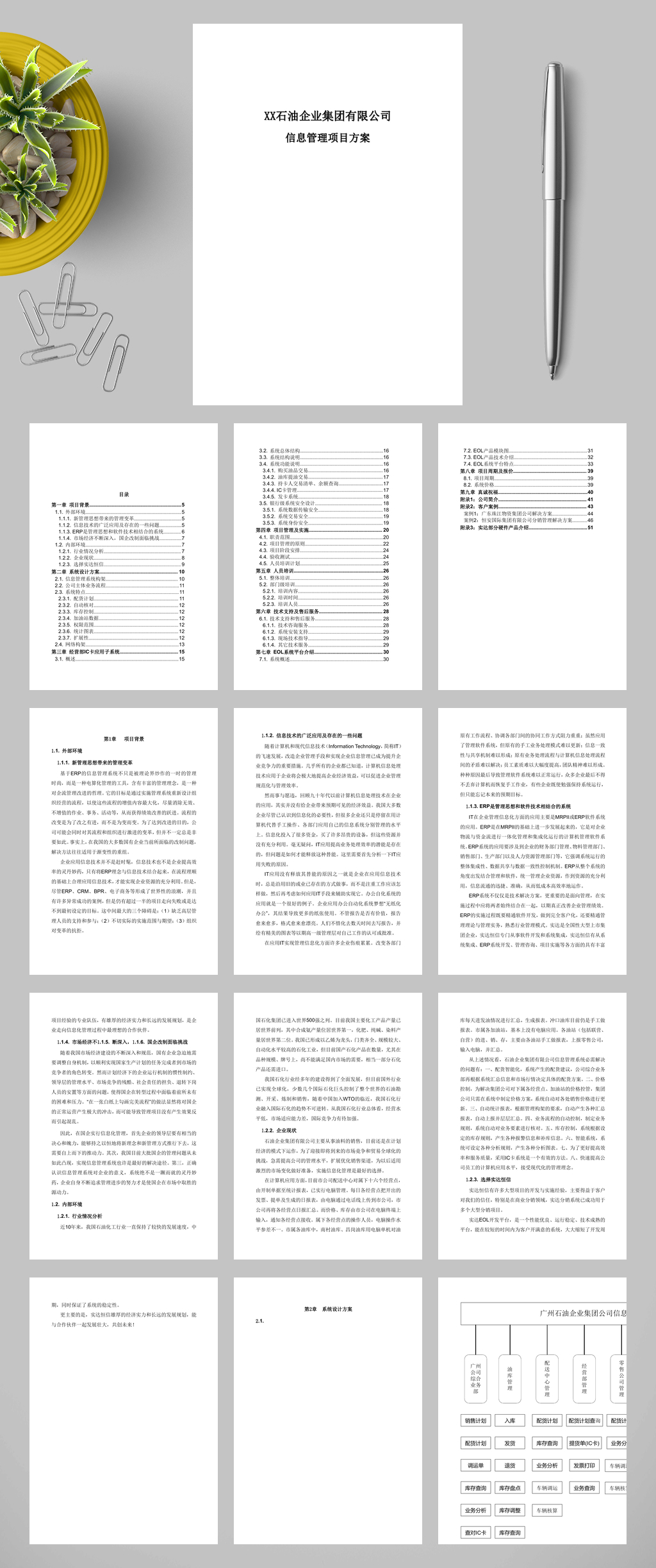 XX石油企业集团有限公司信息管理项目方案WORD素材