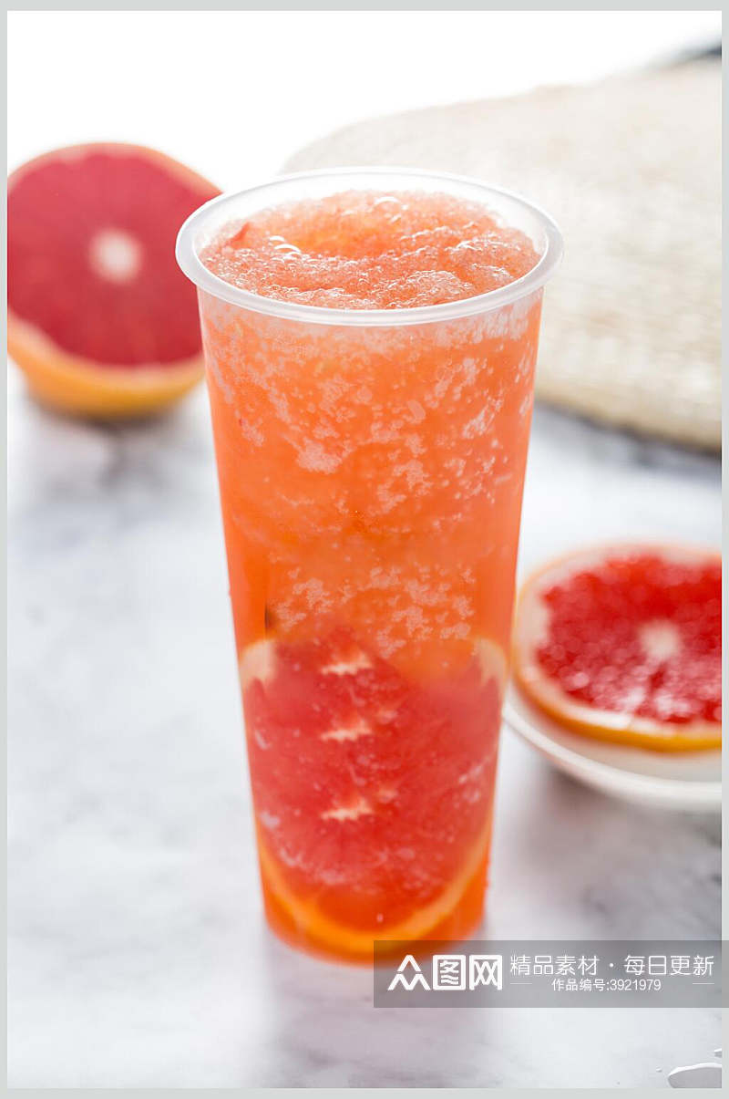 红柚冰沙高清图片素材