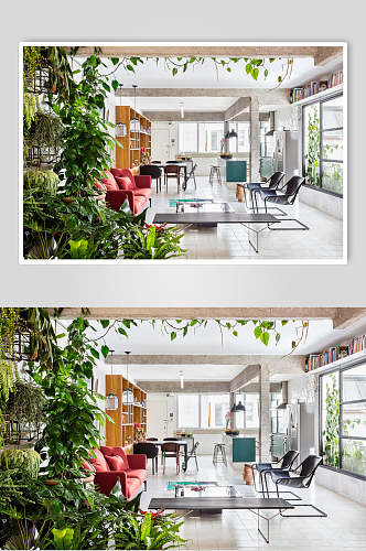 清新自然北欧二居室客厅图片
